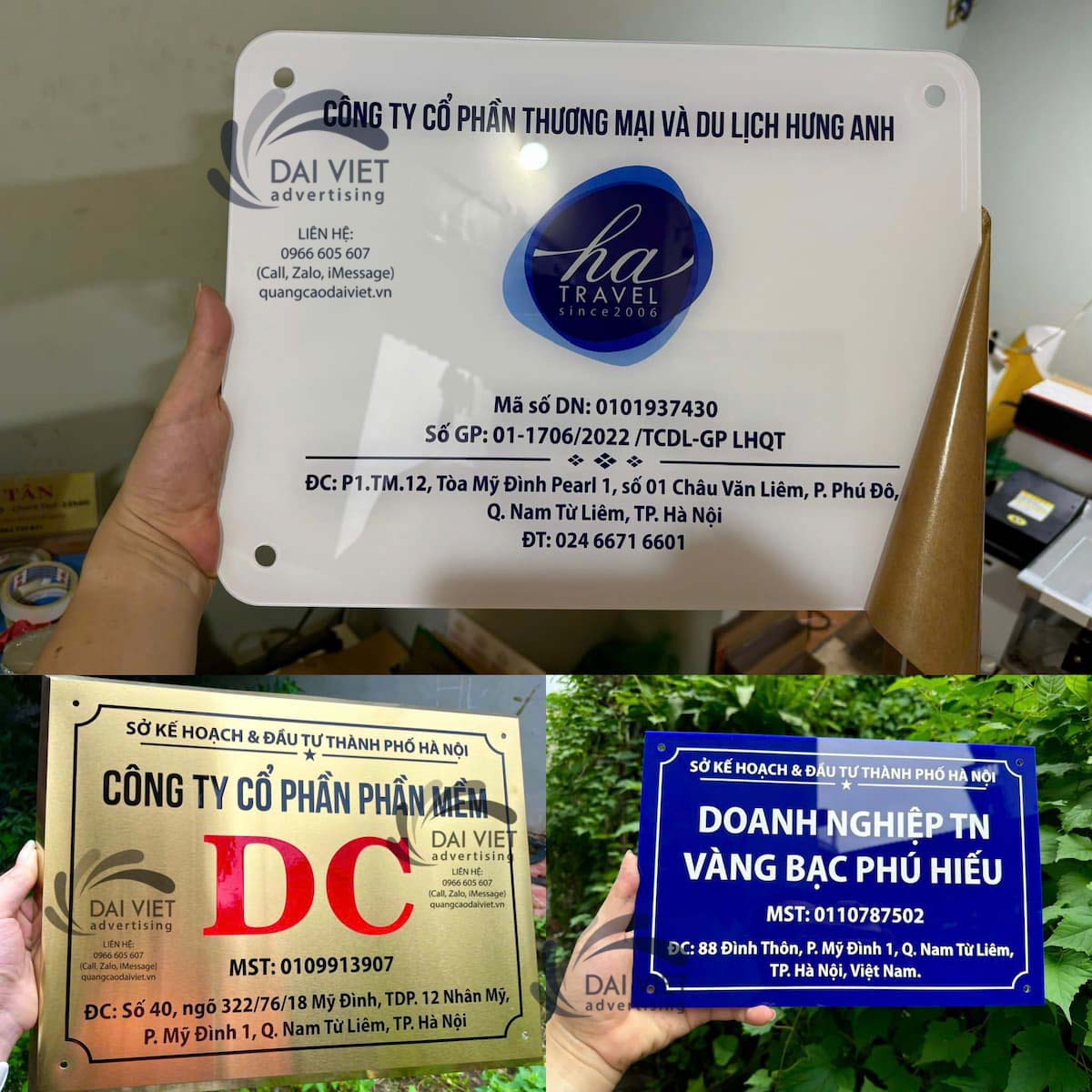 Mẫu biển công ty văn phòng tại Mỹ Đình Mẫu biển công ty được sử dụng tại khu vực Mỹ Đình, thiết kế gọn gàng, dễ nhận diện, phù hợp treo trước văn phòng.